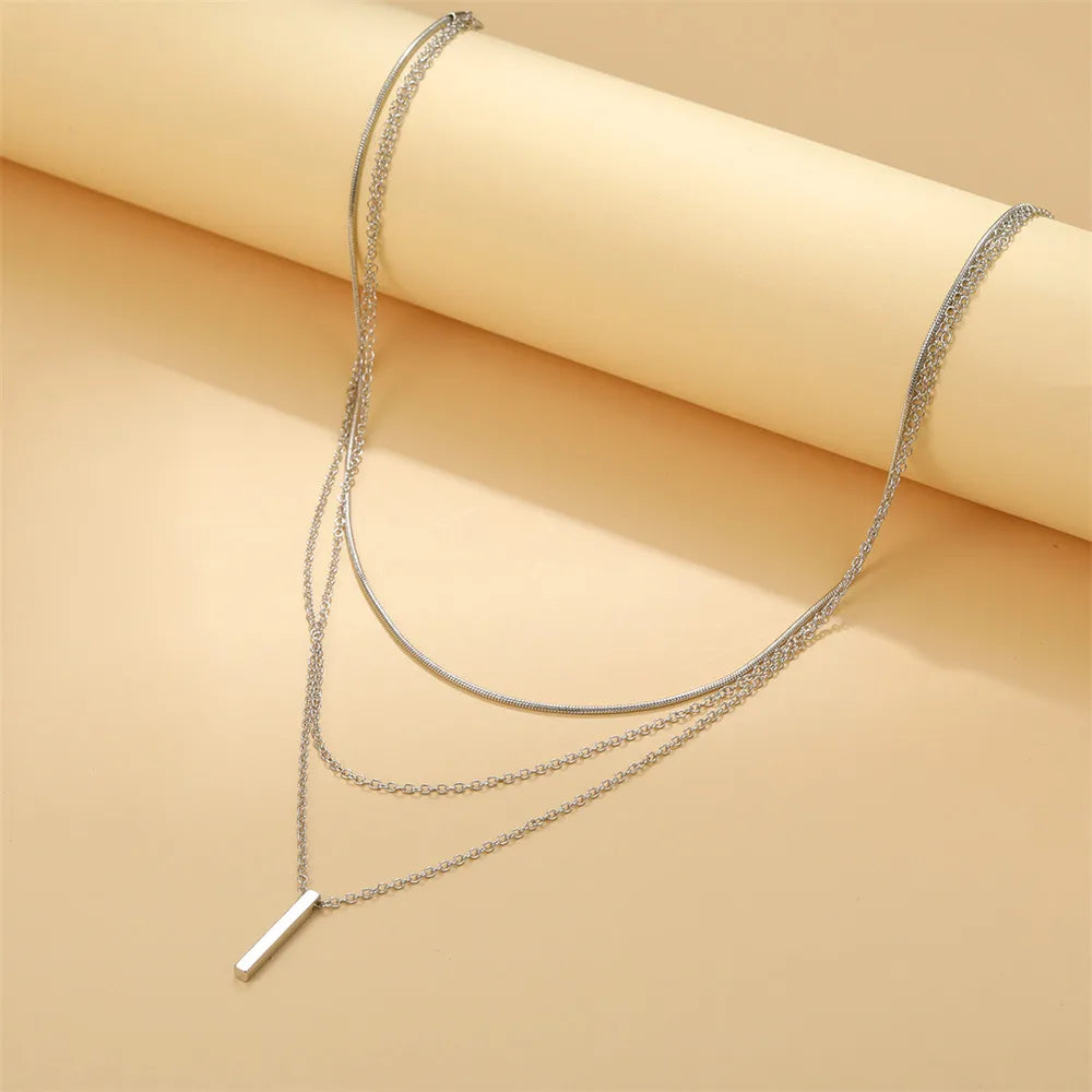 vintage layered metal pendant