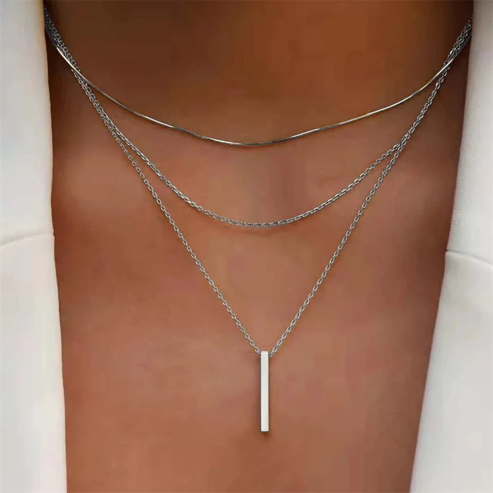 vintage layered metal pendant