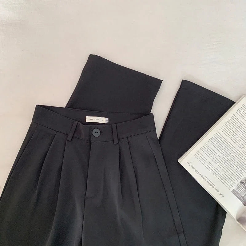 high waist casual trousers