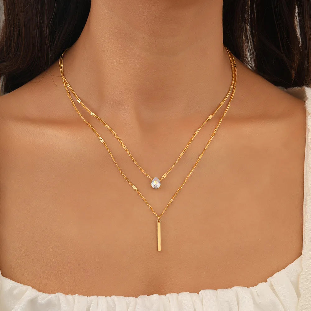 vintage layered metal pendant