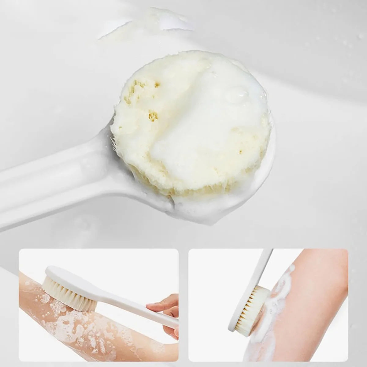 Japanese Bath Brush Long Handle Soft Hair Bath Brush Back Rubbing Body Scrubbing Gods Rub