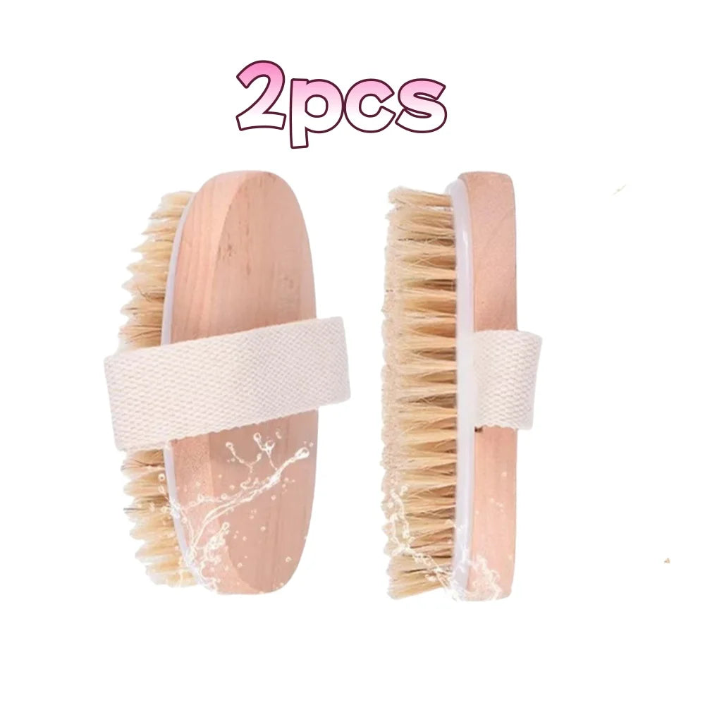 Dry Body Brushes, Exfoliating Body Scrubbers, Natural Bristles for Dry Skin, Improve Circulation, Stop Ingrown Hairs