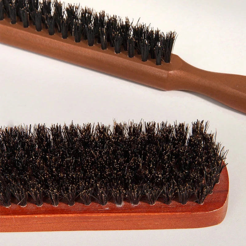 1/2pcs Premium Bristle Hairbrush with Wooden Handle-Reduces Frizz and Static- Scalp Massage Bristle Brush Set for All Hair Types