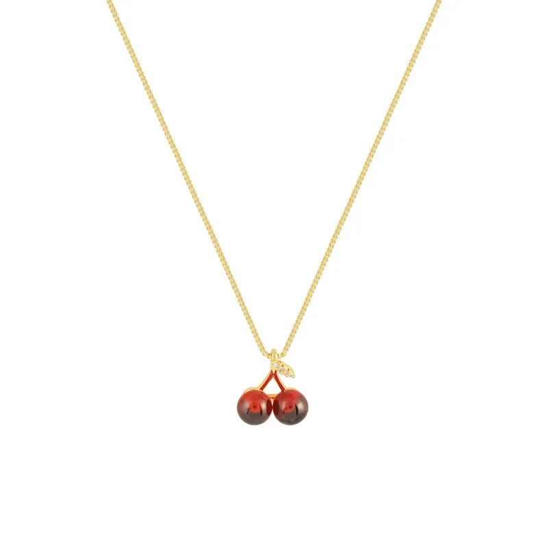 wine red cherry pendant