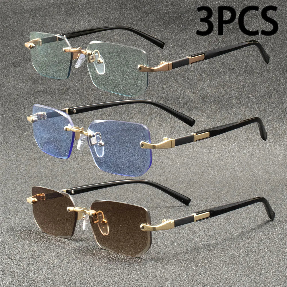 Rimless rectangle traveling oculos