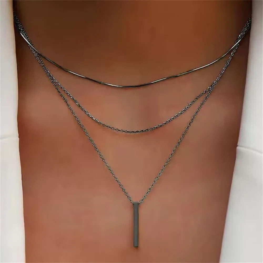 vintage layered metal pendant