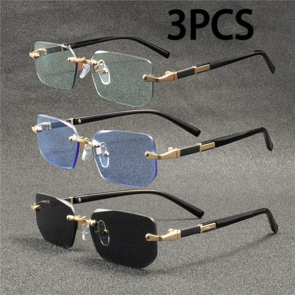 Rimless rectangle traveling oculos