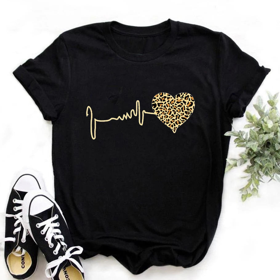 leopard print short sleeve t shirt