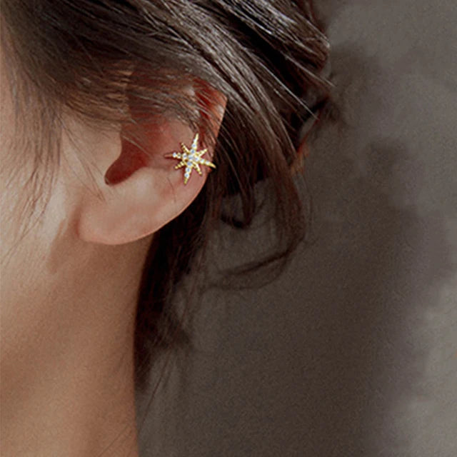 Fashion Exquisite Rhinestone Decor Ear Cuff earring for Woman Ear 2022 Summer New Arrival Christmas Jewelry Gift