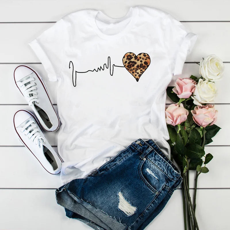 leopard print short sleeve t shirt