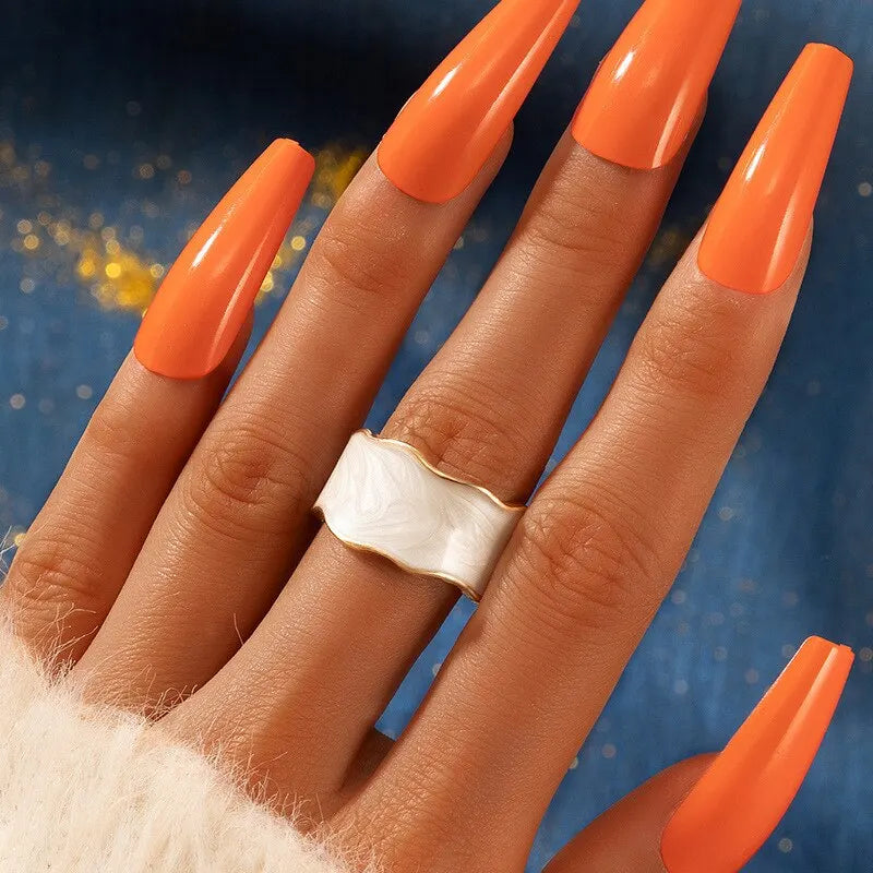 Enamel metal vintage 1pc adjustable ring