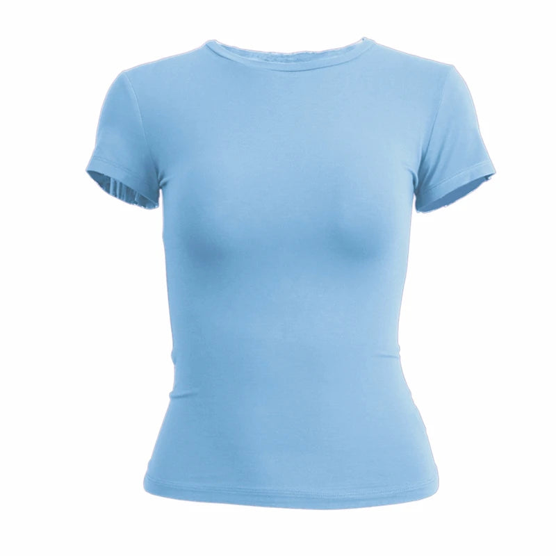 kintted sheath short sleeve t shirt