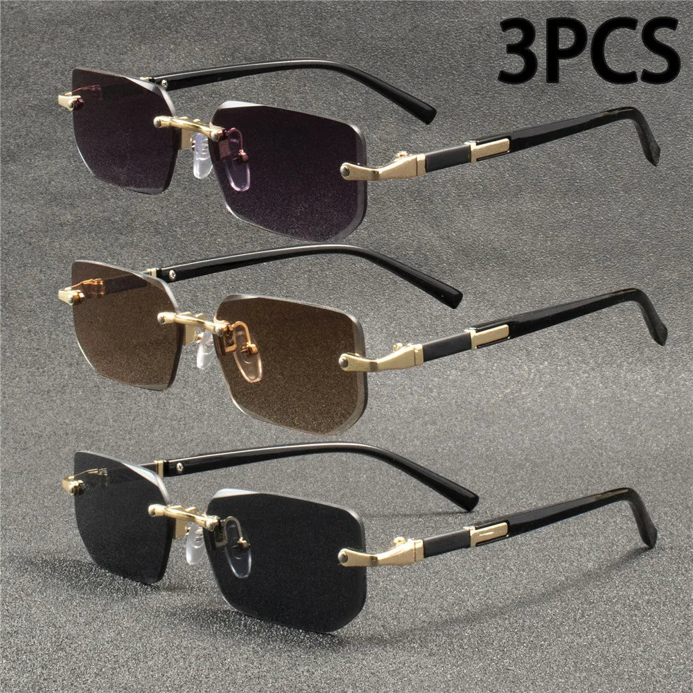 Rimless rectangle traveling oculos