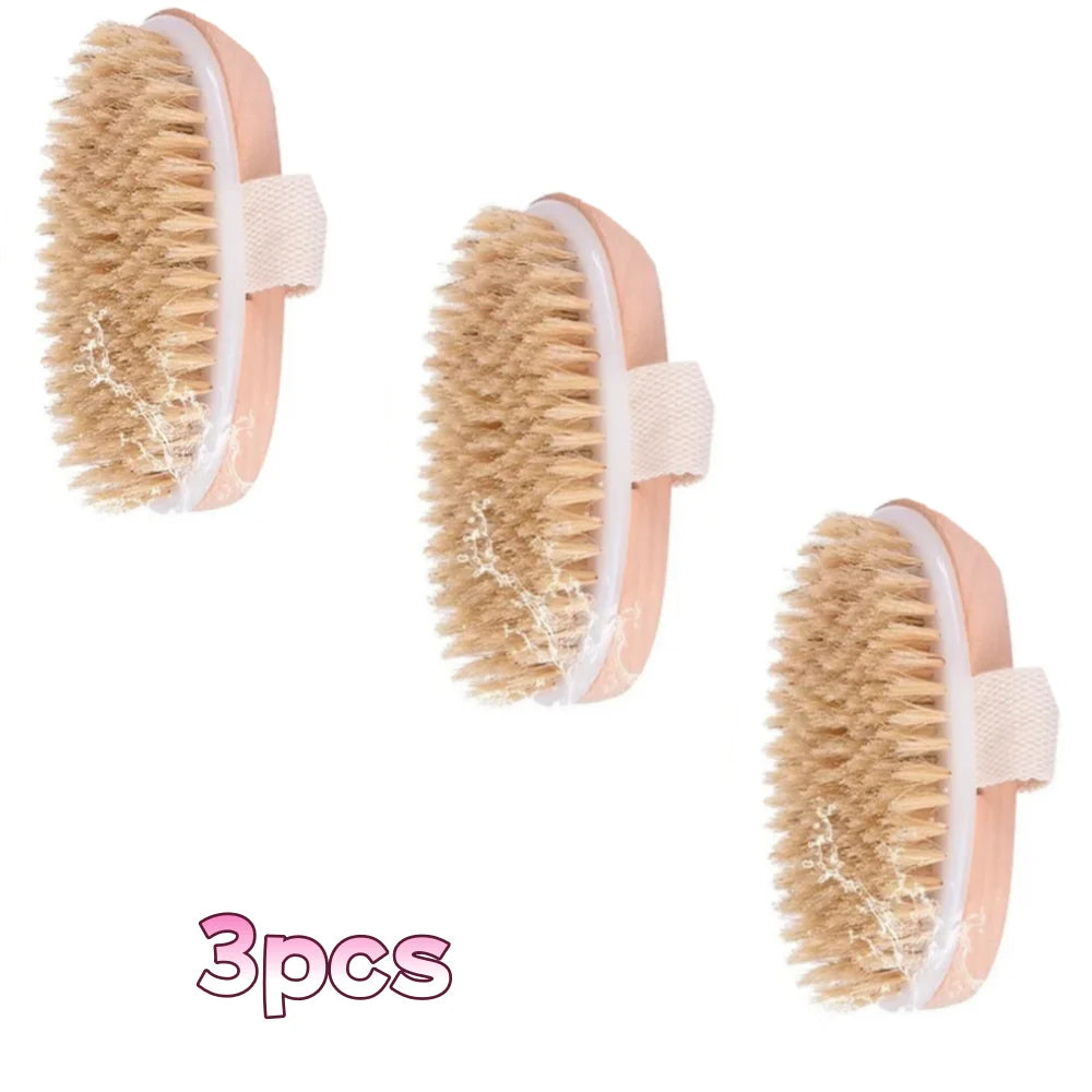 Dry Body Brushes, Exfoliating Body Scrubbers, Natural Bristles for Dry Skin, Improve Circulation, Stop Ingrown Hairs